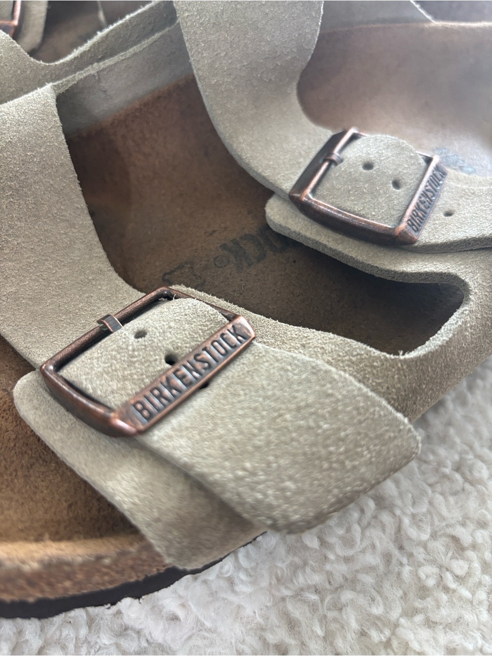Birkenstock Arizona Mens Suede Sandals Size 14 (47) like new worn once inside